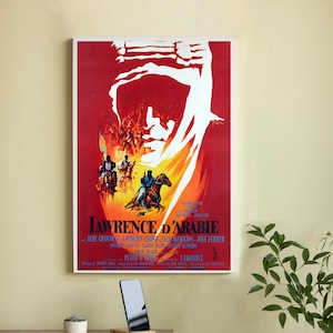 Póster de la película Lawrence de Arabia - Lienzo de alta calidad - Arte mural - Decoración del hogar