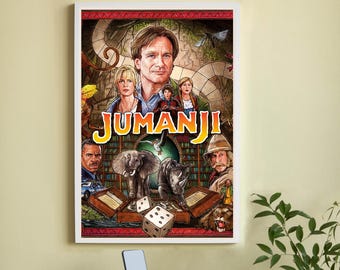 Jumanji Movie Poster-High Quality Canvas Movie Poster - Wall Art-Home Decor