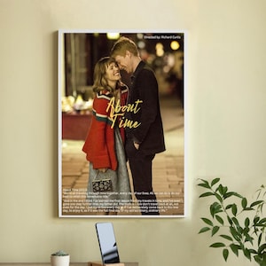 Póster de la película "About Time" - Lienzo de alta calidad - Arte mural - Decoración del hogar
