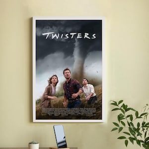 Póster de la película Twisters - Lienzo de alta calidad - Arte mural - Decoración del hogar