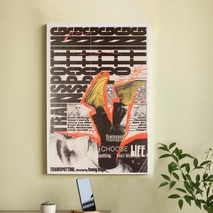 Póster de la película Trainspotting - Lienzo de alta calidad - Arte mural - Decoración del hogar
