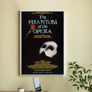 Poster del film Il fantasma dell'opera - Poster del film su tela di alta qualità - Arte murale - Decorazione per la casa