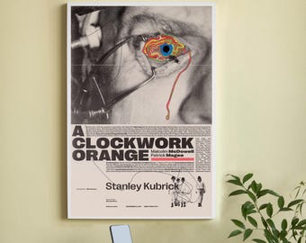 A Clockwork Orange Movie Poster-High Quality Canvas Movie Poster - Wall Art-Home Decor