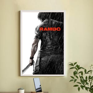 Póster de la película Rambo: póster de película en lienzo de alta calidad: arte de pared, decoración del hogar