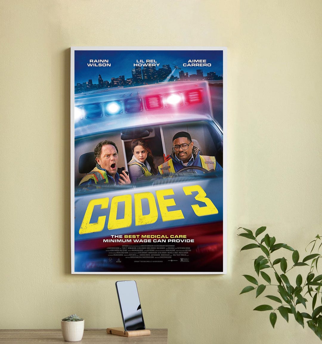 Code 3 (2025) Movie Poster-high Quality Canvas Movie Poster - Wall Art ...
