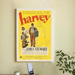 Poster del film Harvey - Poster del film su tela di alta qualità - Arte murale - Decorazione per la casa