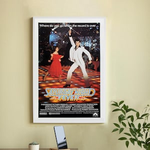 Saturday Night Fever Movie Poster-High Quality Canvas Movie Poster - Wall Art-Home Decor