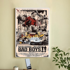 Bad Boys (1995) Movie Poster-High Quality Canvas Movie Poster - Wall Art-Home Decor