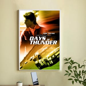 Póster de la película "Días de Trueno" - Lienzo de alta calidad - Arte mural - Decoración del hogar