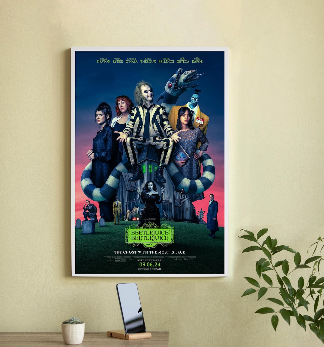 Beetlejuice Beetlejuice Movie Poster-high Quality Canvas Movie Poster ...