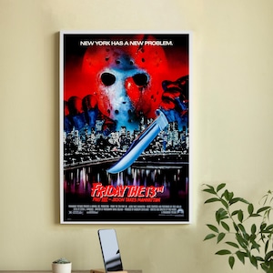 Póster de la película Viernes 13: Parte VIII - Lienzo de alta calidad - Arte mural - Decoración del hogar