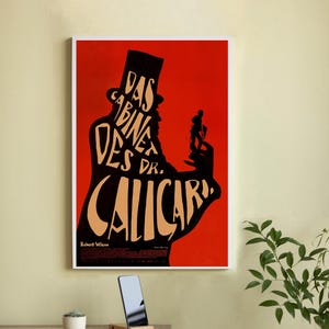 The Cabinet of Dr. Caligari Movie Poster-High Quality Canvas Movie Poster - Wall Art-Home Decor