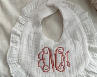 Personalized Baby Girl Bib,Embroidered Baby Bib