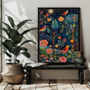 Whimsical Flower Tree Jigsaw Puzzle 300/500/1000 Wood Fantasy Garden ...