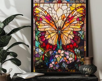 Glasmalerei Schmetterling Jigsaw Puzzle Kunst Schmetterling Rose Foto Puzzles für Mama 300/500/1000 Stück Holz Puzzle zum Geburtstagsgeschenk für Sie
