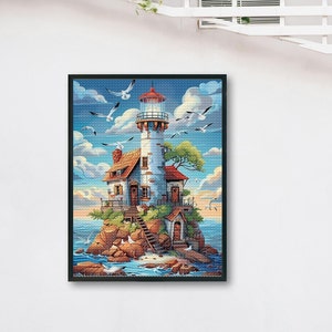 5D Diamond Painting Kits Gift Lighthouse DIY Diamond Mosaic Embroidery Canvas Diamond Art Craft Cross Stitch Paint by Numbers Decoration