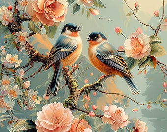 Vögel Blumen Landschaft Diamant Malerei Kits Valentinstag Geschenk Leinwand Kunst 5D DIY Vollbohrer DIY Kreuzstich Stickerei Hochzeitsgeschenk