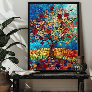 Stained Glass Tree of Life Jigsaw Puzzle 200/300/500/100 Tree of Life Puzzles，Tree of Life Wall Art，Farmhouse Decor,Birthday Gift for Mom
