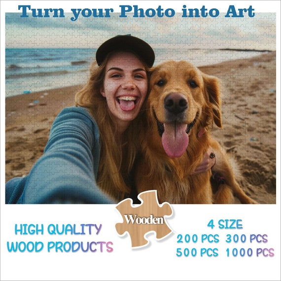 Custom Jigsaw Puzzle from Photo，Personalized Puzzles Picture Puzzle 200/300/500/1000 Pieces Photo Puzzle，Christmas Gift，Anniversary Gift