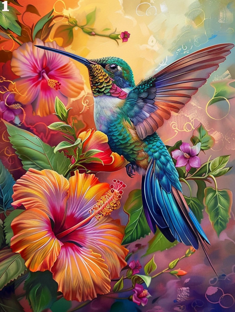 MXJSUA 5D Diamond Painting, vogelbloem diamond painting kits foto's voor volwassenen, doe-het-zelf diamond painting diamond painting kinderfotoset, 30 x 40 cm, voor wanddecoratie