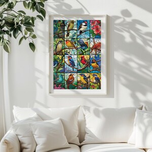 Personalized 500，1000 Stained Glass Birds Jigsaw Puzzle Bird Lover Gift Photo Puzzles 200,300 Piece Wooden Picture Puzzle Gift For Mom/Dad image 5