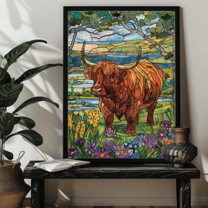 1000 Piece Jigsaw Puzzle - Highland Cow Art By Gill Erskine-Hill