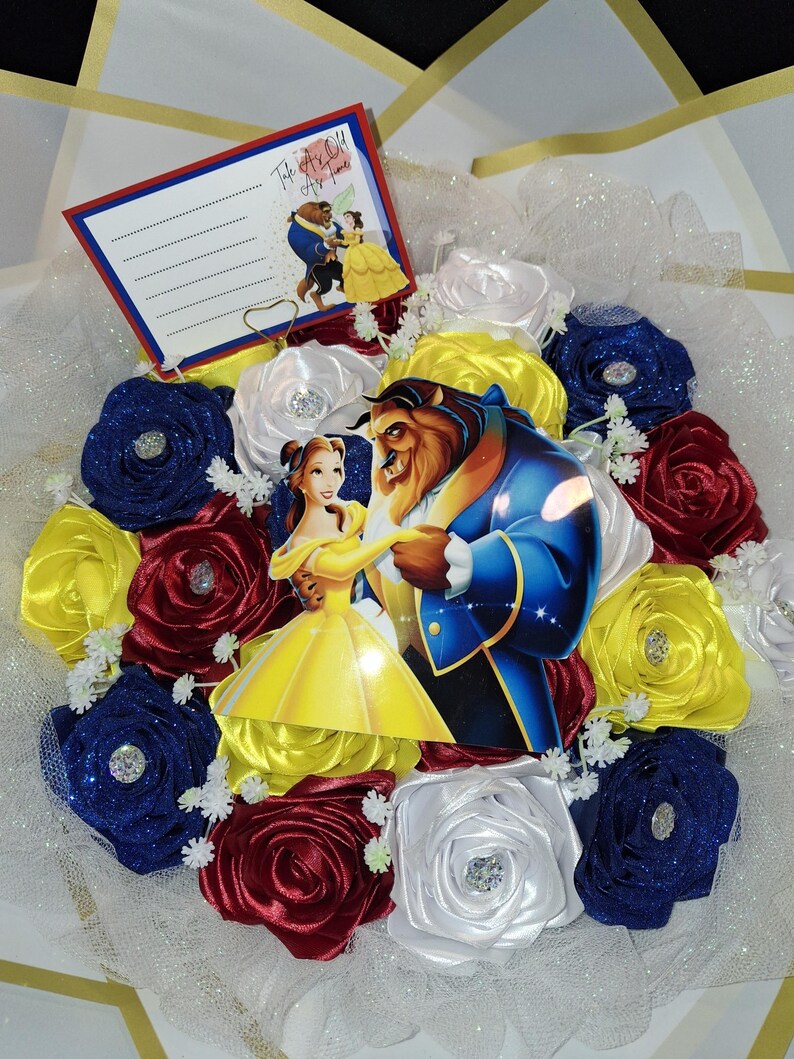 Beast Ribbon Beauty and the Beast Themed Handmade Personalised Silk Ribbon Eternal ...