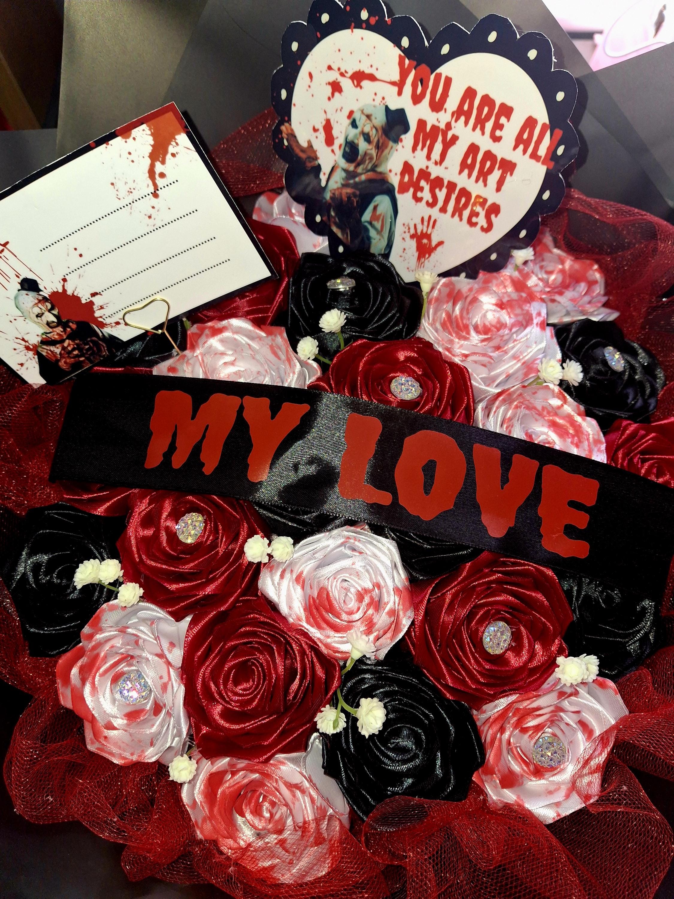 Handmade Silk Ribbon Rose Art the Clown Personalised Rose Bouquet - Etsy
