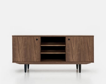 Mid-century sideboard, dresser, commode, credenza made of walnut vaneer - Livlo O-S14