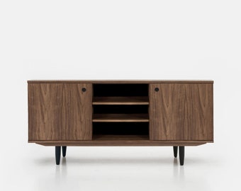 Mid-Century-Sideboard, Kommode, Kommode, Anrichte aus Walnussfurnier – Livlo O-S14