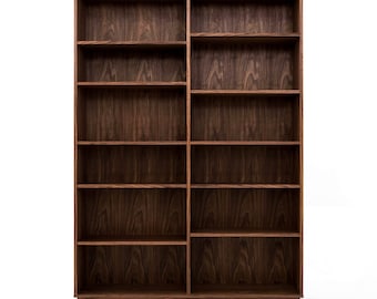 Bookcase, bookshelf made of walnut vaneer - Livlo O-R07