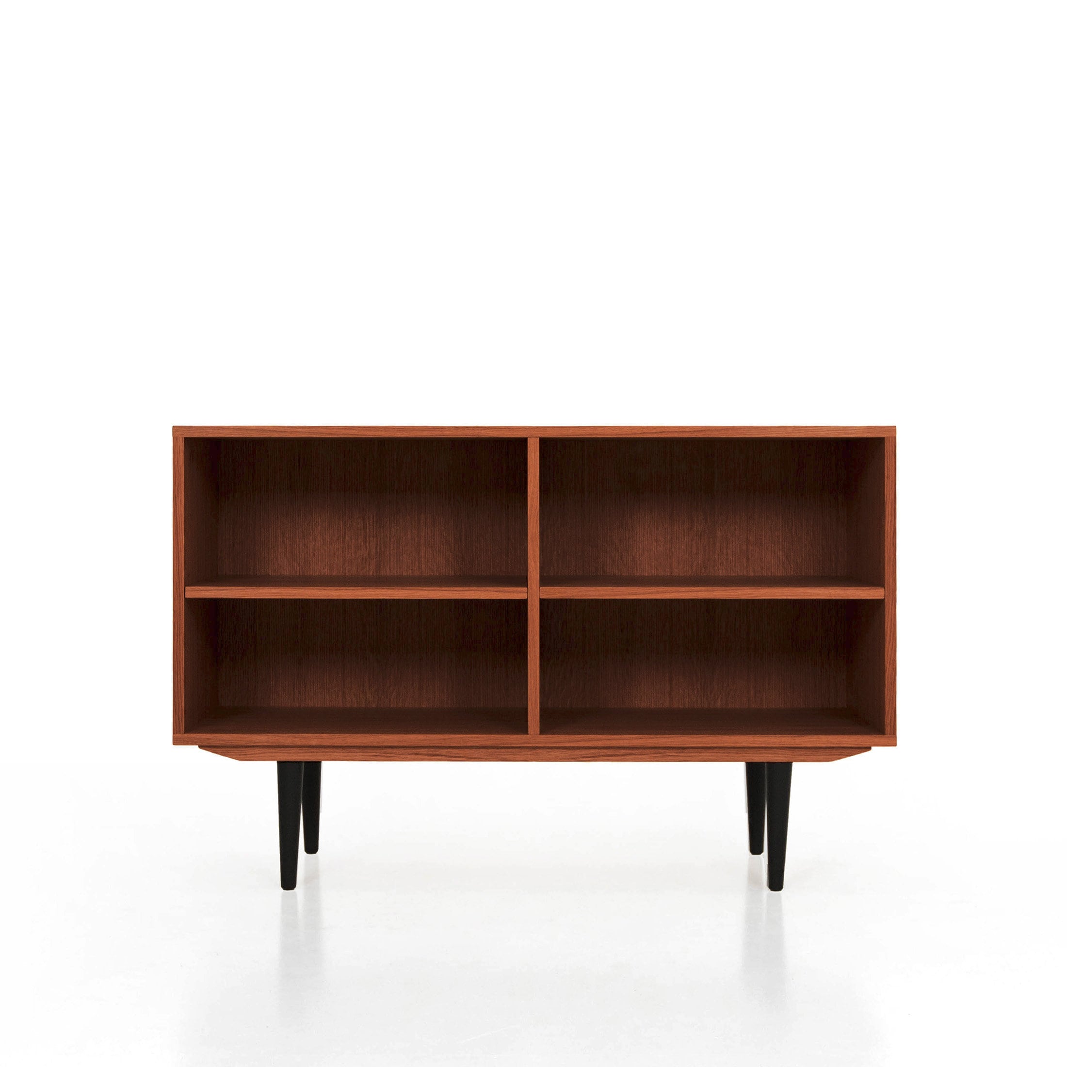 Bibliothèque Large Et Profonde De Style Mid-Century Moderne En Bois Chêne Massif | Taille Personnalisée Livlo T-R01