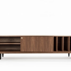 Mid-Century-Sideboard, Kommode, Kommode, Anrichte aus Walnussfurnier Livlo O-S18 Bild 4