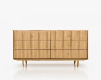 Mid-century sideboard, dresser, commode, credenza made of oak vaneer - Livlo D-S13