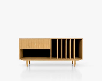 Mid-century sideboard, dresser, commode, credenza made of oak vaneer - Livlo D-S12