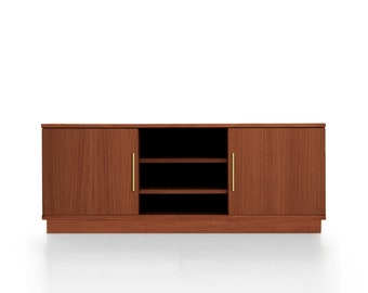 Mid-Century Sideboard, Kommode, Kommode, Anrichte aus Eichen-Vaneer - Teak Farbe - Livlo T-S14