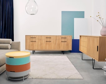 Mid-Century-Sideboard, Kommode, Kommode, Anrichte aus Eichenfurnier – Livlo D-S10