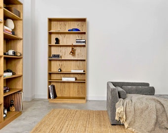 Bookcase, bookshelf made of oak vaneer - Livlo D-R06