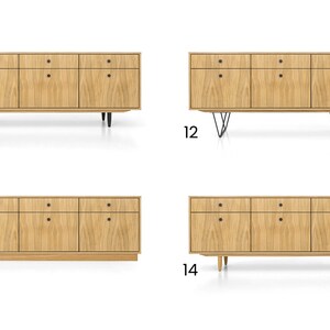 Mid-Century Sideboard, Kommode, Anrichte aus Eichenholz Livlo D-S10 Bild 2