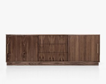 Mid-Century-Sideboard, Kommode, Kommode, Anrichte aus Walnussfurnier – Livlo OS05