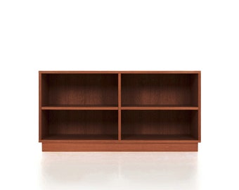 Wide and Deep Bookshelf in mid century modern style made of solid oak wood | Custom size Livlo T-R01