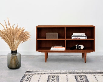 Wide and Deep Bookshelf in mid century modern style made of solid oak wood | Custom size Livlo T-R01