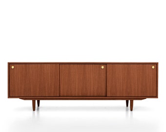 Mid-Century-Sideboard, Kommode, Kommode, Anrichte aus Eichenfurnier – Farbe Teak – Livlo T-S04