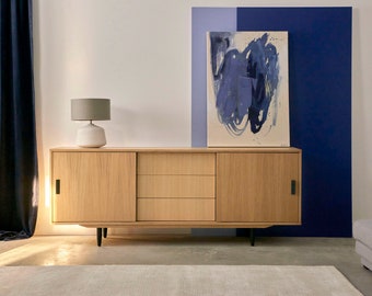 Mid-Century Sideboard, Kommode, Anrichte aus Eichenholz - Livlo D-S05