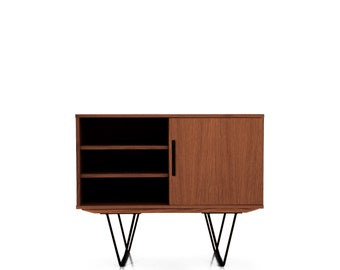 Mid-Century Sideboard, Kommode, Kommode, Anrichte aus Eichen-Vaneer - Teak Farbe - Livlo T-S16