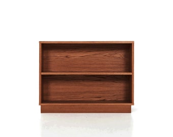 Bookcase, bookshelf made of oak vaneer - teak colour - Livlo T-R05