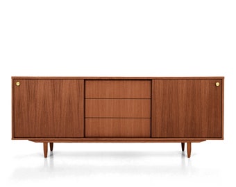 Mid-Century Sideboard, Kommode, Anrichte aus Eichenholz - Farbe Teakholz - Livlo T-S05