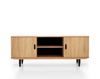 Mid-century sideboard, dresser, commode, credenza made of oak vaneer - Livlo D-S15