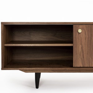 Mid-Century-Sideboard, Kommode, Kommode, Anrichte aus Walnussfurnier Livlo O-S18 Bild 7