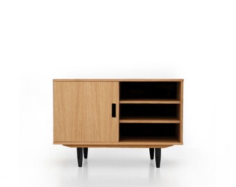Mid-century sideboard, dresser, commode, credenza made of oak vaneer - Livlo D-S17